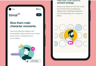 Tavus AI video platform design by Heyo