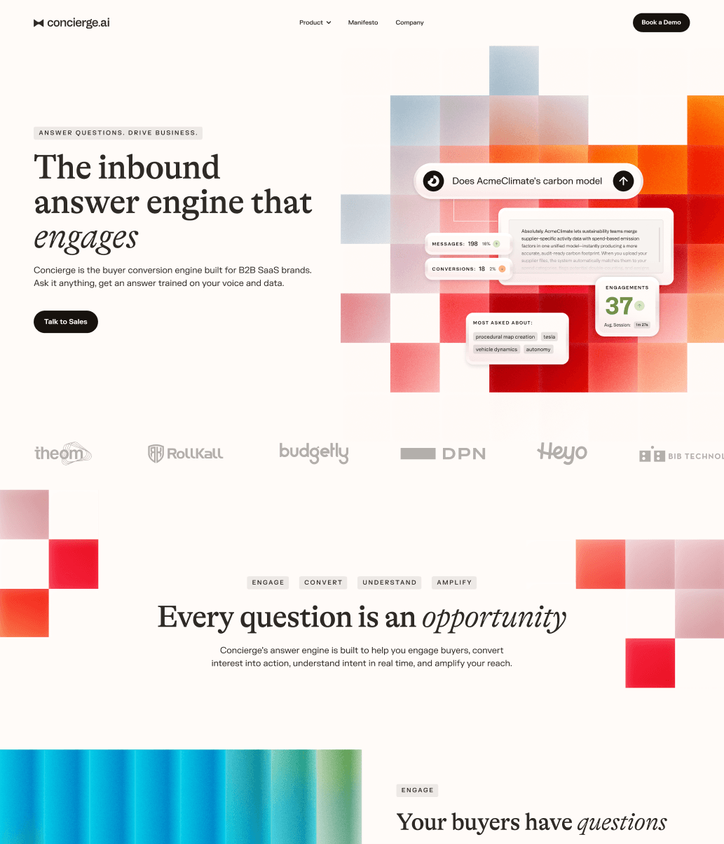 Concierge.ai website design by Heyo