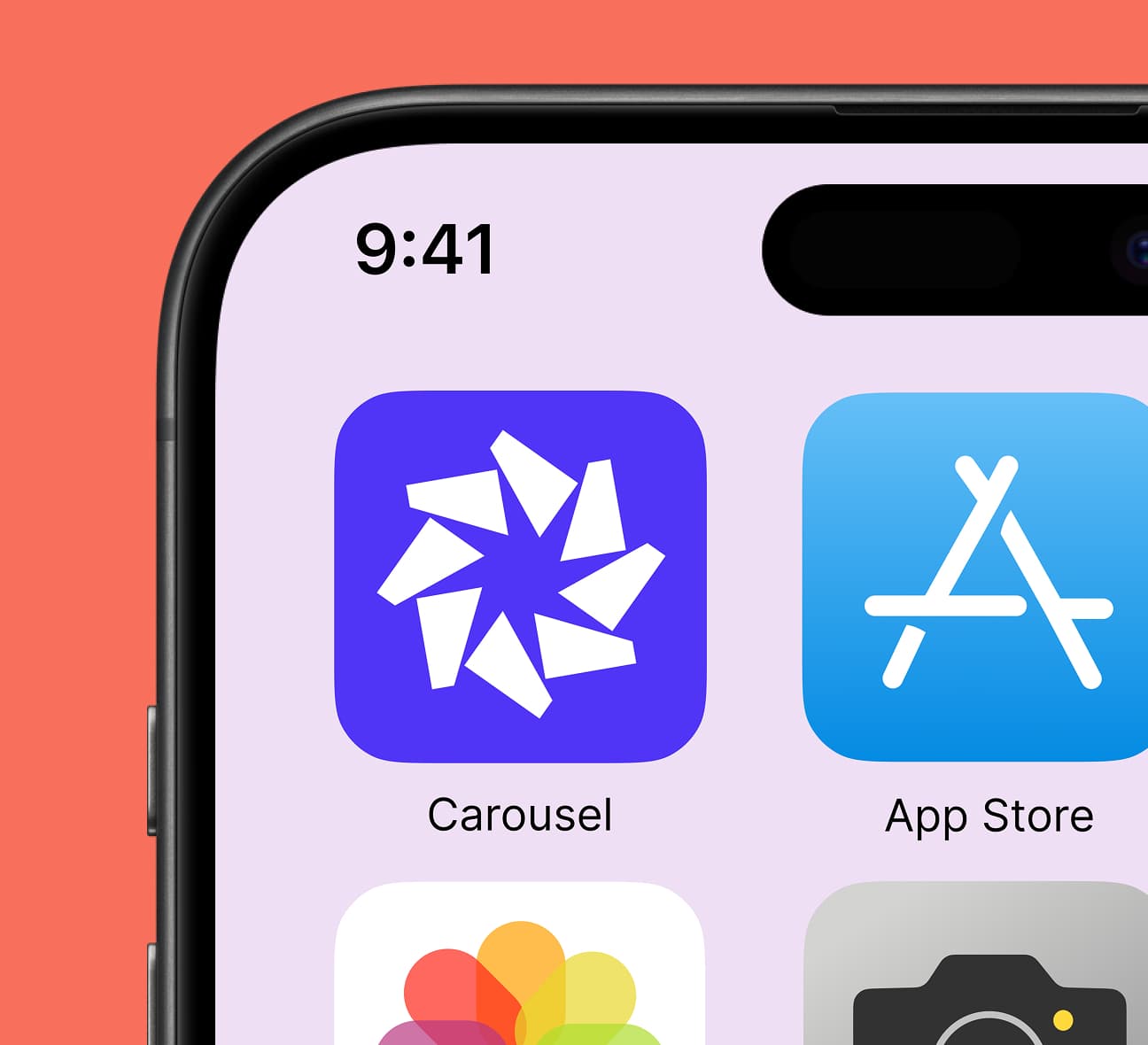 Carousel app icon and mobile product design by Heyo