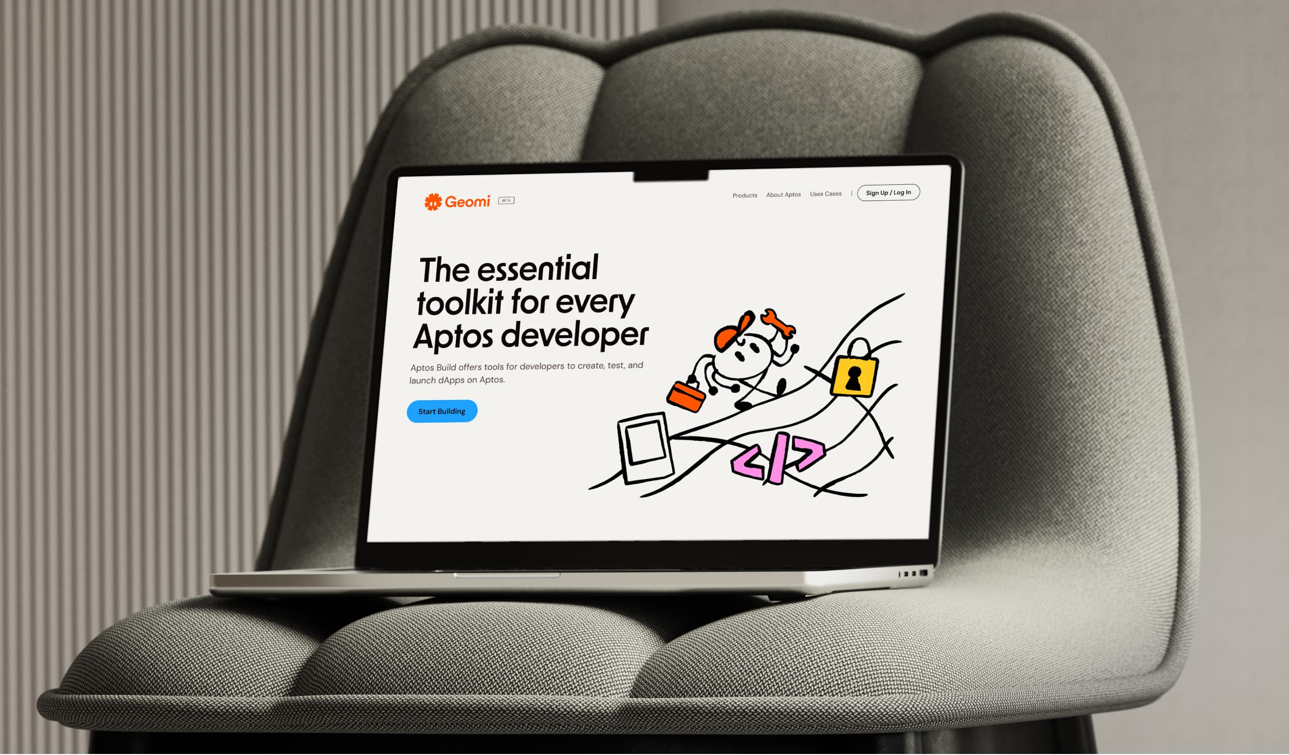 Geomi project hero by Heyo