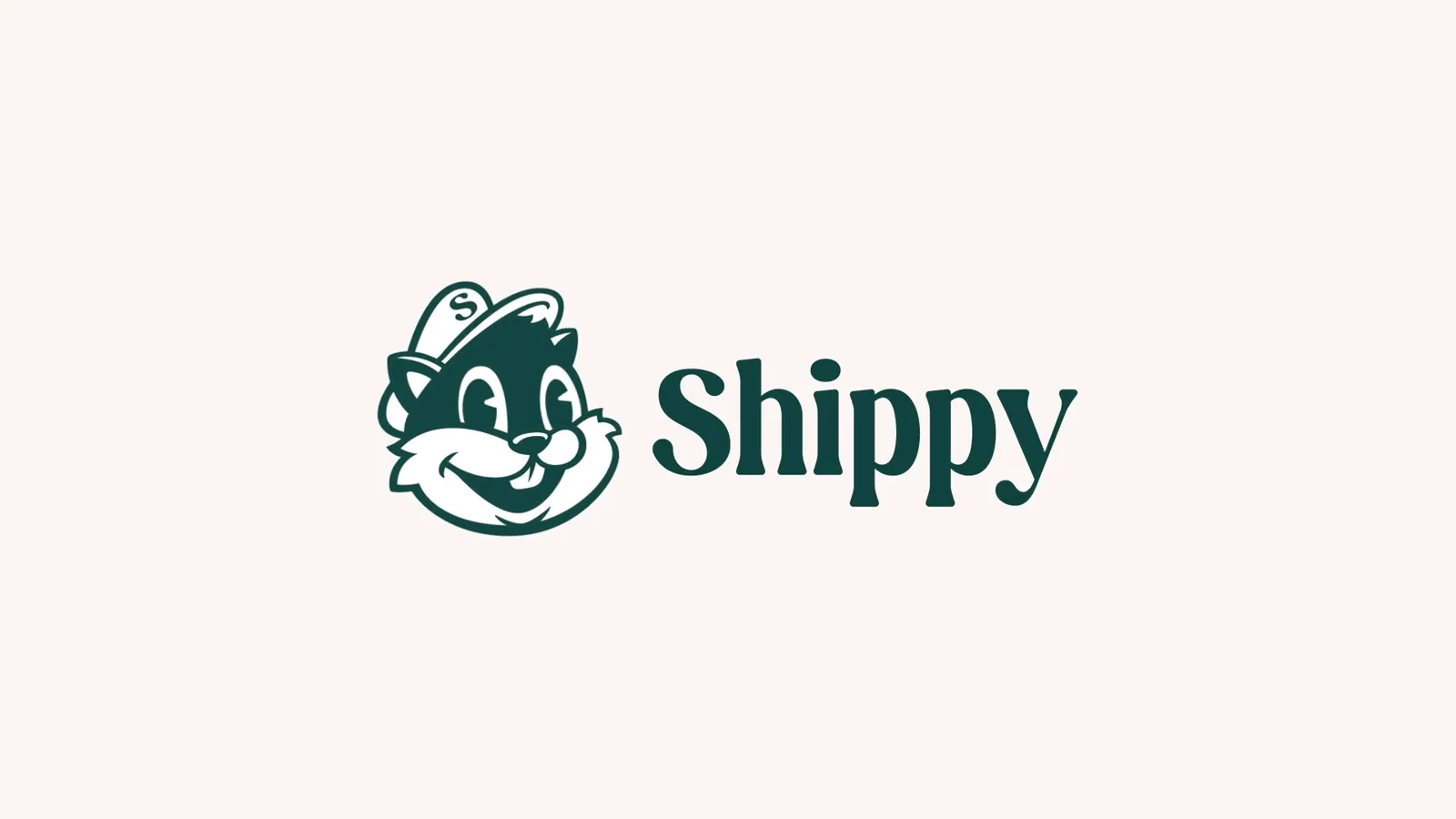 The Shippy chipmunk mascot and wordmark on the brand background