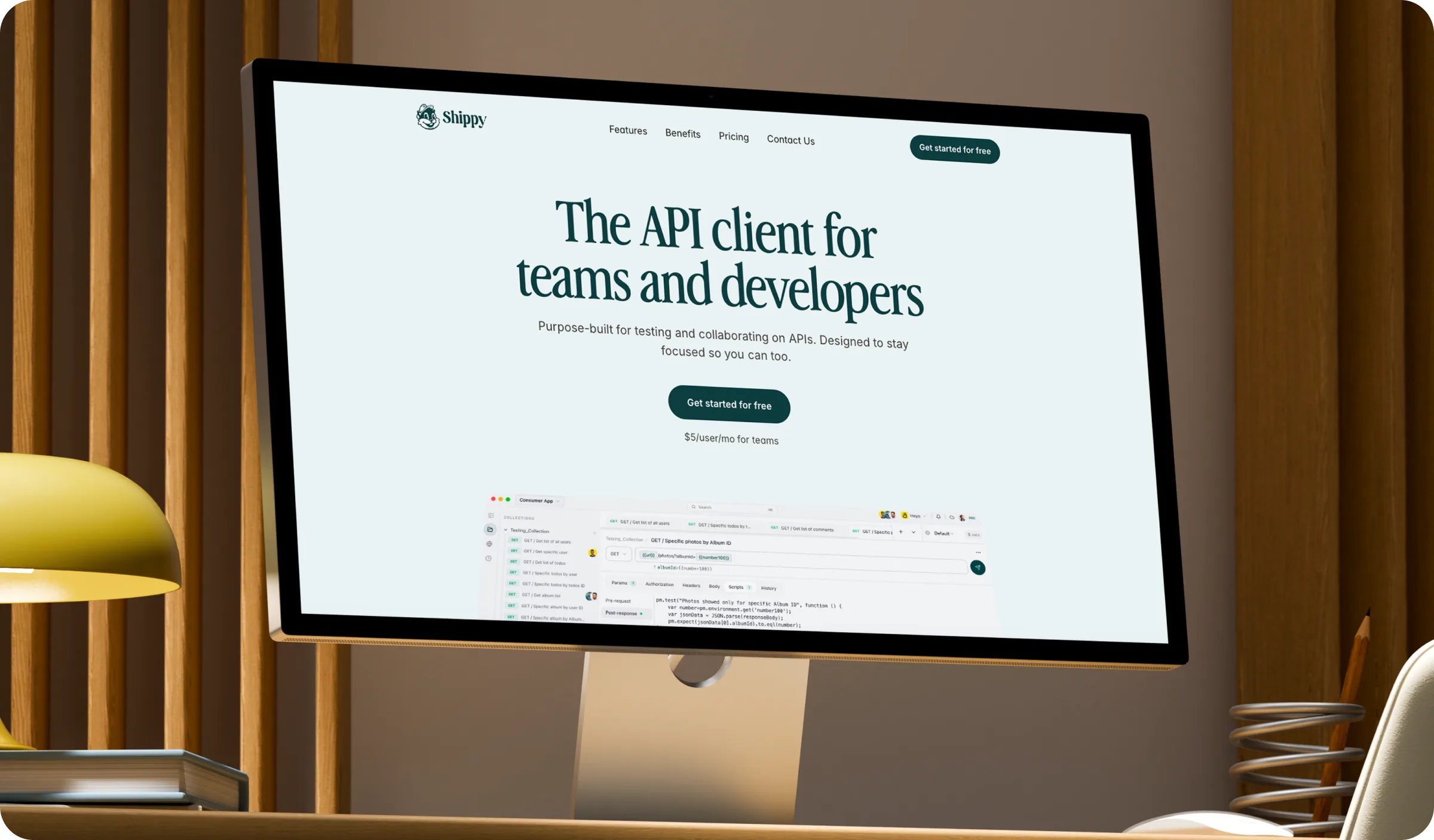 The shippy.app homepage on a desktop display