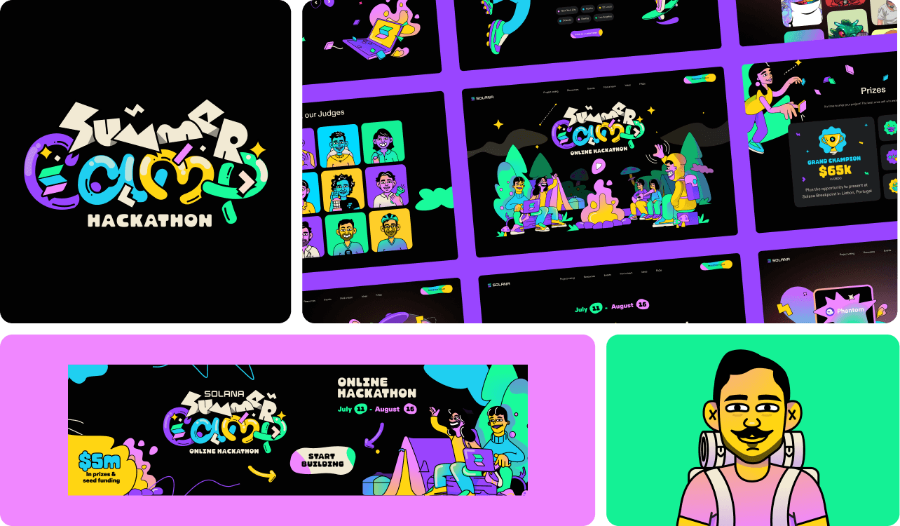 Solana Summer Camp brand identity