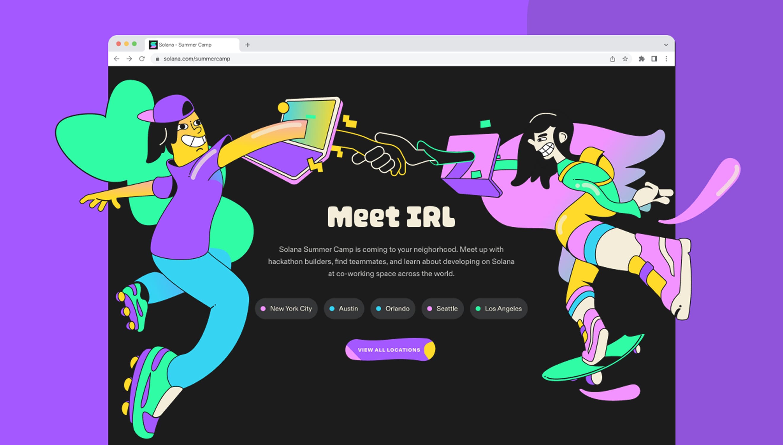 Solana Summer Camp web experience