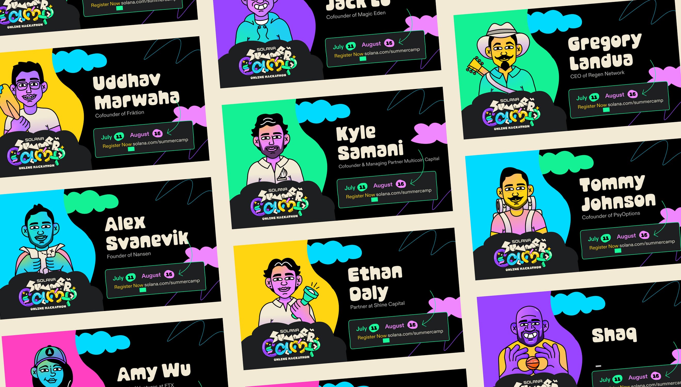 Solana Summer Camp complete brand system