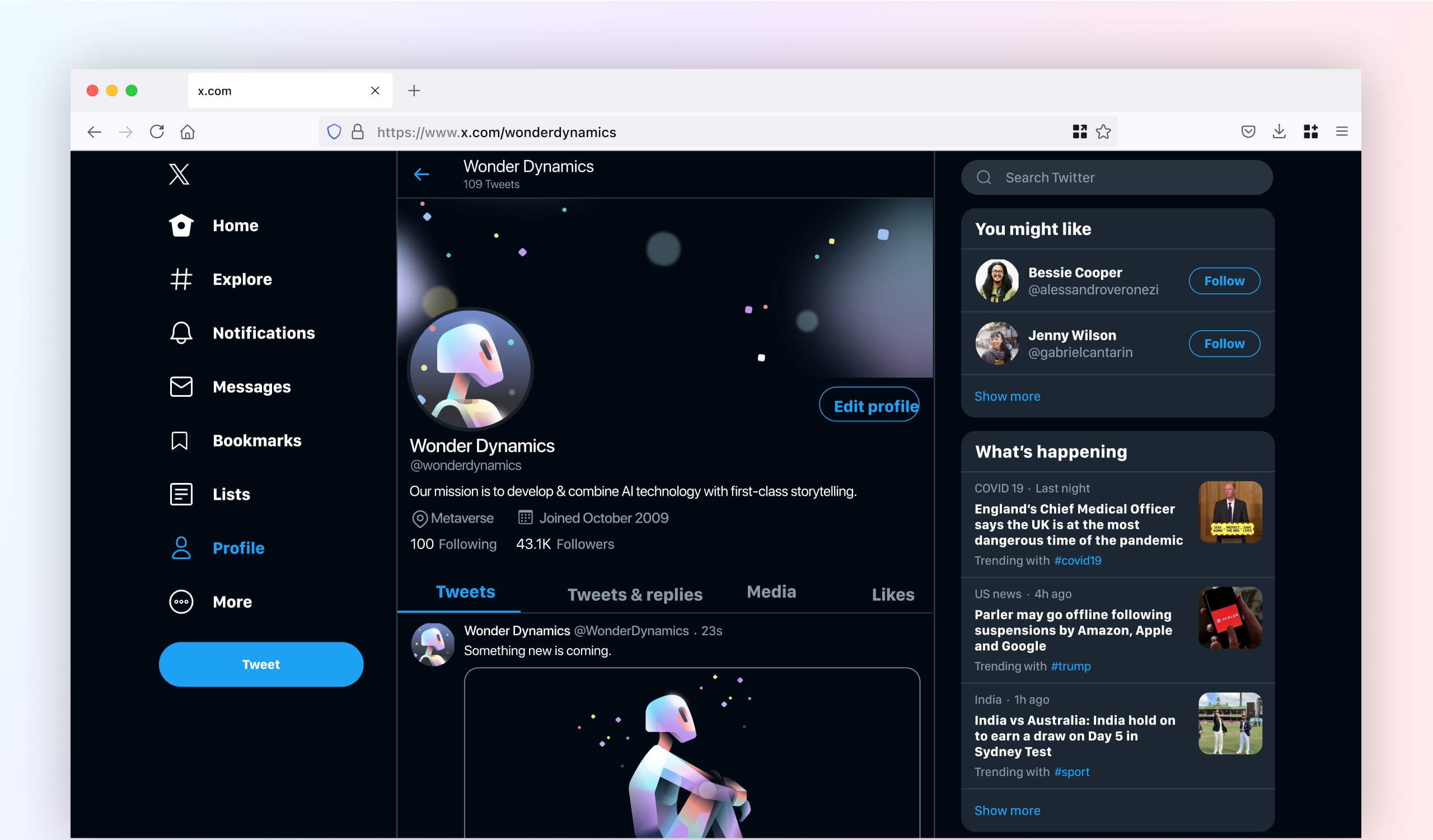 Wonder Dynamics marketing design