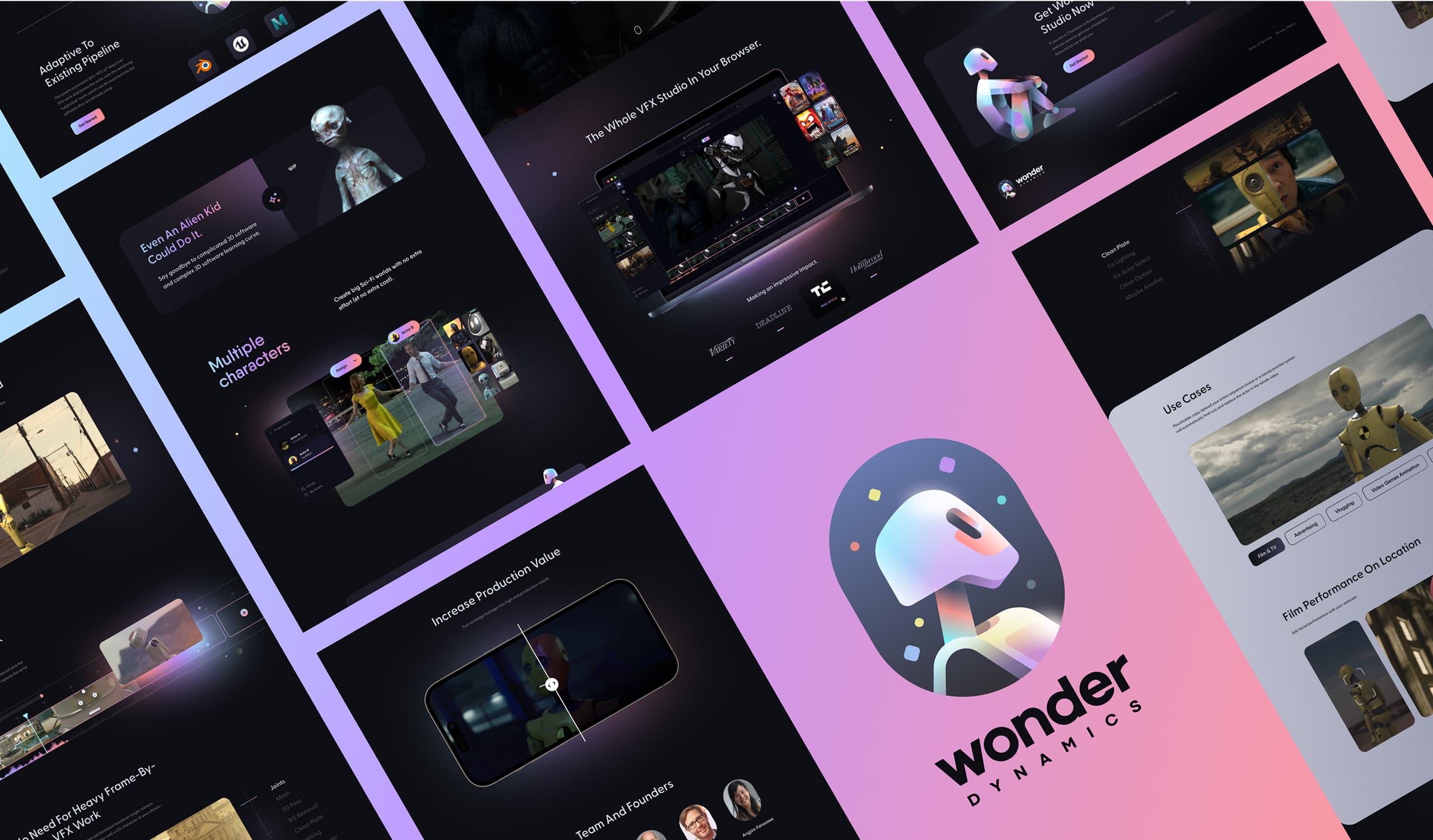 Wonder Dynamics complete brand identity